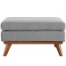 Engage Upholstered Fabric Ottoman in Expectation Gray