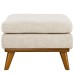 Engage Upholstered Fabric Ottoman in Beige