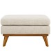 Engage Upholstered Fabric Ottoman in Beige