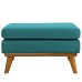 Engage Upholstered Fabric Ottoman in Teal