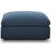 Commix Down Filled Overstuffed Ottoman in Azure