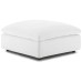 Commix Down Filled Overstuffed Ottoman in White