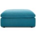 Commix Down Filled Overstuffed Ottoman in Teal