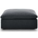 Commix Down Filled Overstuffed Ottoman in Gray