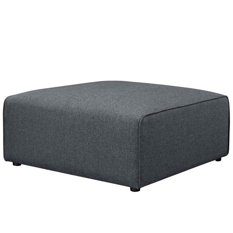 Mingle Fabric Ottoman in Gray