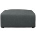 Mingle Fabric Ottoman in Gray