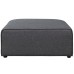 Mingle Fabric Ottoman in Gray