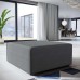 Mingle Fabric Ottoman in Gray