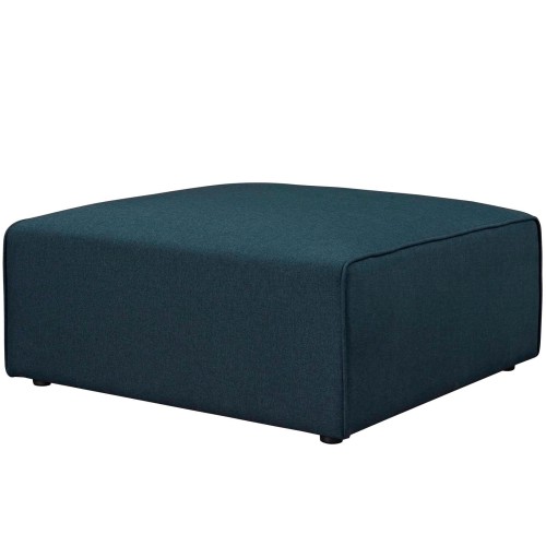 Mingle Fabric Ottoman in Blue