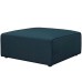 Mingle Fabric Ottoman in Blue