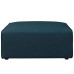 Mingle Fabric Ottoman in Blue