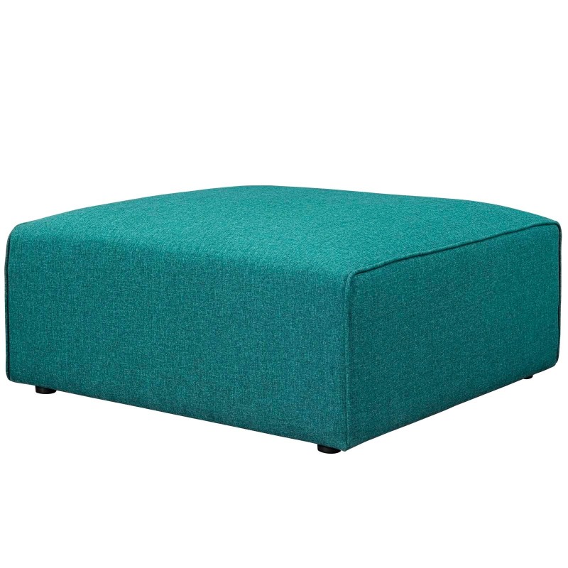 Mingle Fabric Ottoman in Teal