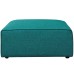 Mingle Fabric Ottoman in Teal