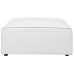 Mingle Fabric Ottoman in White