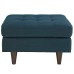 Empress Upholstered Fabric Ottoman in Azure