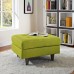 Empress Upholstered Fabric Ottoman in Wheatgrass