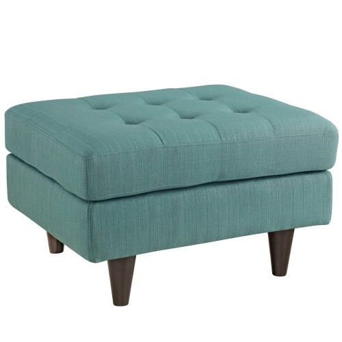 Empress Upholstered Fabric Ottoman in Laguna