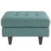 Empress Upholstered Fabric Ottoman in Laguna