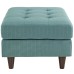 Empress Upholstered Fabric Ottoman in Laguna