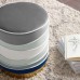 Ribbon Round Performance Velvet Ottoman in Multicolored