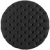 Amour Upholstered Vinyl Ottoman in Black