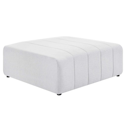 Bartlett Upholstered Fabric Ottoman in Ivory