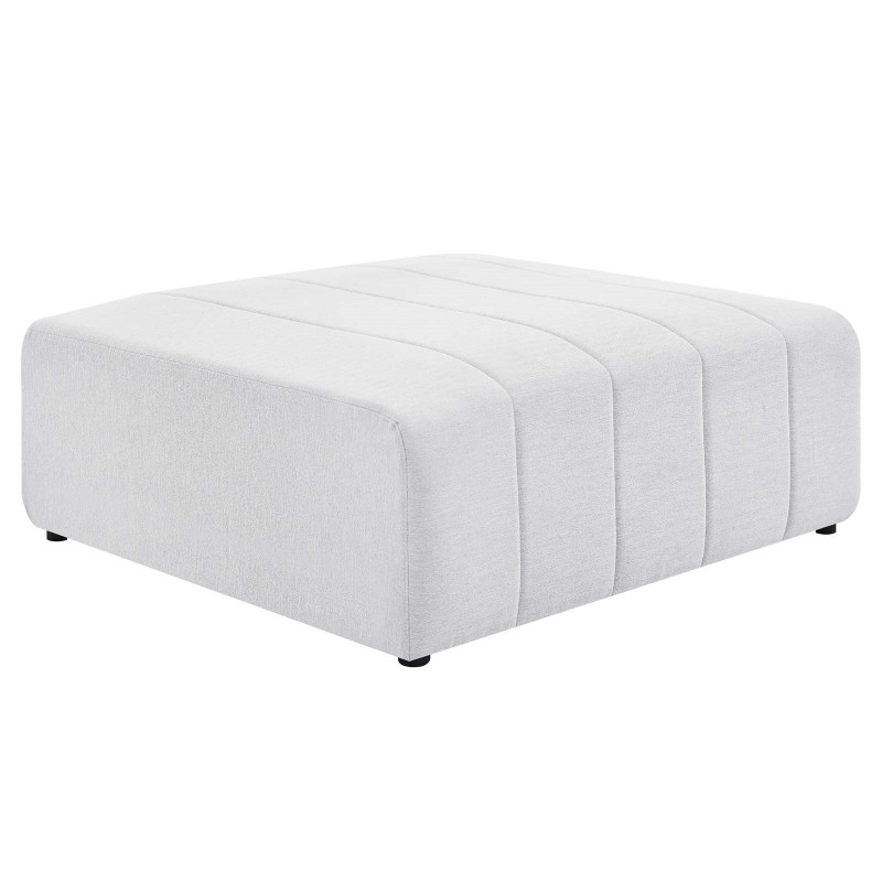 Bartlett Upholstered Fabric Ottoman in Ivory