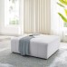 Bartlett Upholstered Fabric Ottoman in Ivory