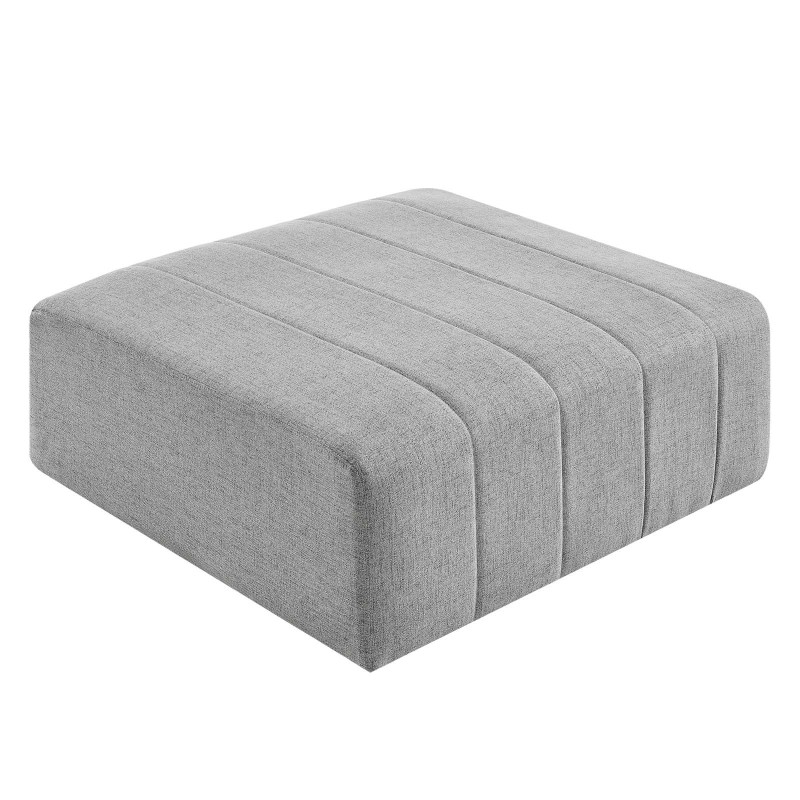 Bartlett Upholstered Fabric Ottoman in Light Gray