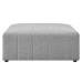 Bartlett Upholstered Fabric Ottoman in Light Gray