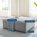 Bartlett Upholstered Fabric Ottoman in Light Gray