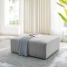 Bartlett Upholstered Fabric Ottoman in Light Gray