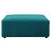 Bartlett Upholstered Fabric Ottoman in Teal