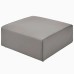 Mingle Vegan Leather Ottoman in Gray