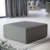 Mingle Vegan Leather Ottoman in Gray