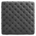 Ensconce Tufted Performance Velvet Square Ottoman in Gray