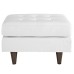 Empress Bonded Leather Ottoman in White