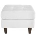 Empress Bonded Leather Ottoman in White