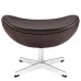 Glove Leather Ottoman in Brown