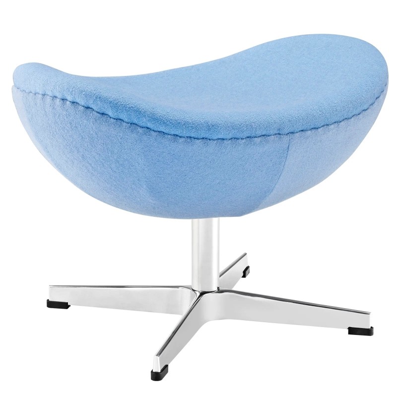 Glove Wool Ottoman in Baby Blue