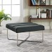 Reach Upholstered Fabric Ottoman in Gray