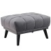 Bestow Performance Velvet Ottoman in Gray