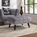 Bestow Performance Velvet Ottoman in Gray