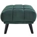 Bestow Performance Velvet Ottoman in Green