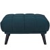 Bestow Upholstered Fabric Ottoman in Blue