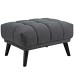 Bestow Upholstered Fabric Ottoman in Gray