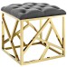 Intersperse Ottoman in Gold Gray