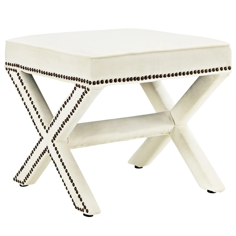 Rivet Bench in Ivory