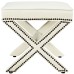 Rivet Bench in Ivory