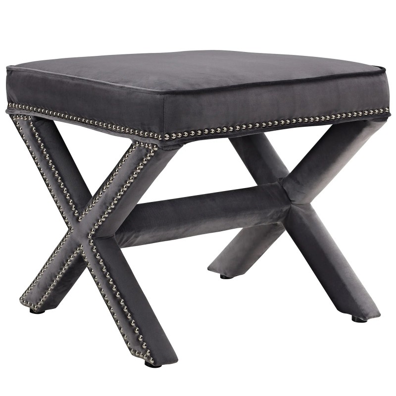 Rivet Bench in Gray